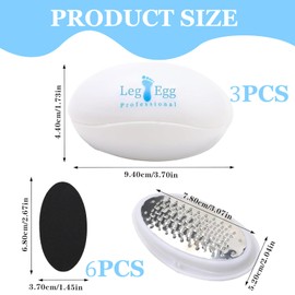 3 PCS Egg-Shape Foot Grinder, Portable Manual Callus Remover for Hard Skin, Durable Pedicure Tool, Foot Grater for Dead Skin Removal, Smooth Feet Care, Ideal for Home and Travel