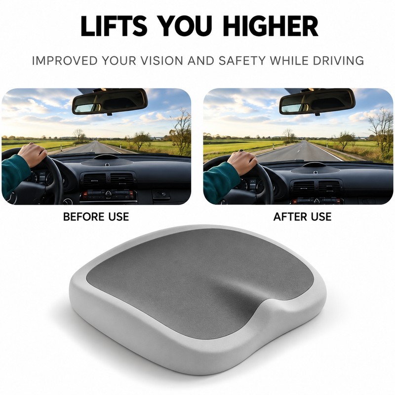 Memory Foam Seat Cushion for Car & Office – Ergonomic