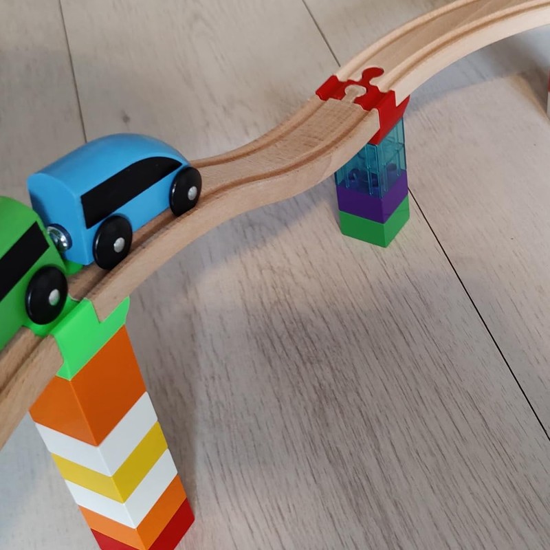 EYVRPAU 20 x rail connectors, wooden railway connectors, universal fit