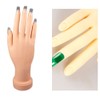 Cisixin Nail Hand with Bracket Flexible Nail Manicure Practice Soft