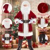 Boveco 10PCS Deluxe Christmas Santa Claus Costume Men Santa Suit