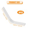 Shelf Brackets White 4 Pcs 6 Inch Premium Right Angle