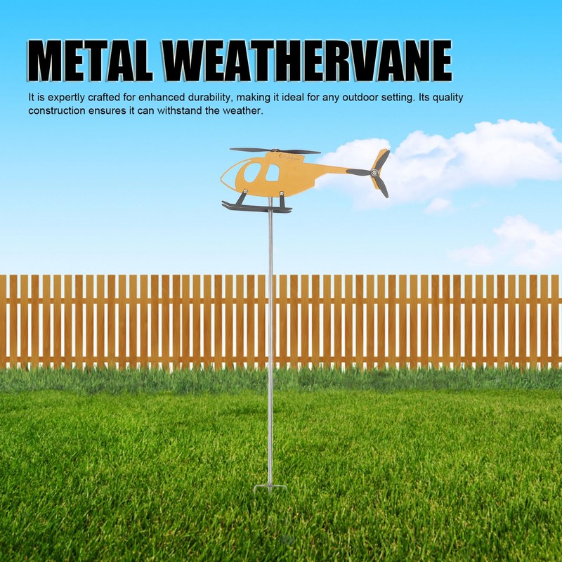 Airplane Weathervane, Eye-catching Design Iron Material Easy Installation Garden Decoration