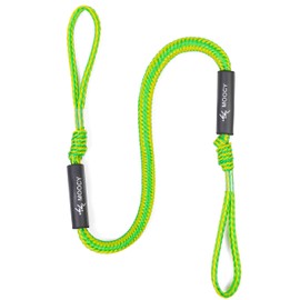 MOPHOEXII Bungee Dock Line and Anchor Line Stretches 4-5.3 ft-Absorbs Dock Cleats, Docks, Pylons, and Anchors. Reduces Pull for Your Boat, SeaDoo，Pontoon, PWC, Jet Ski, Kayak(Green-1pcs)