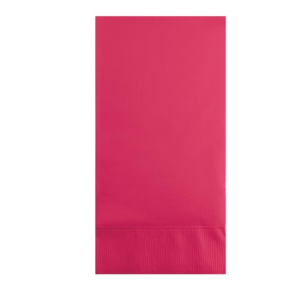 16-Count Touch of Color 3-Ply Paper Guest Napkins, Hot Magenta