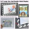 BSTIONYI 2 Pcs Acrylic Picture Frame,5x7 Inch Magnetic Photo Scalloped