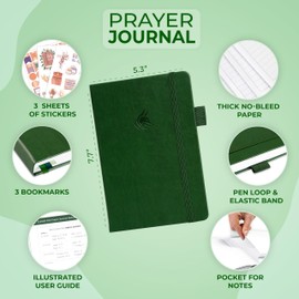 Clever Fox Prayer Journal – Daily Devotional & Gratitude Notebook – Religious Planner & Gods Book – Faith Based Gifts & Accessories (Forest Green)