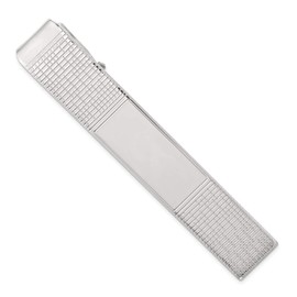 Jewels By Lux Rhodium Plated Kelly Waters Patterned Tie Bar