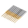 10 Pieces 1.5 mm Titanium Coated Cutting End Mill Carbide