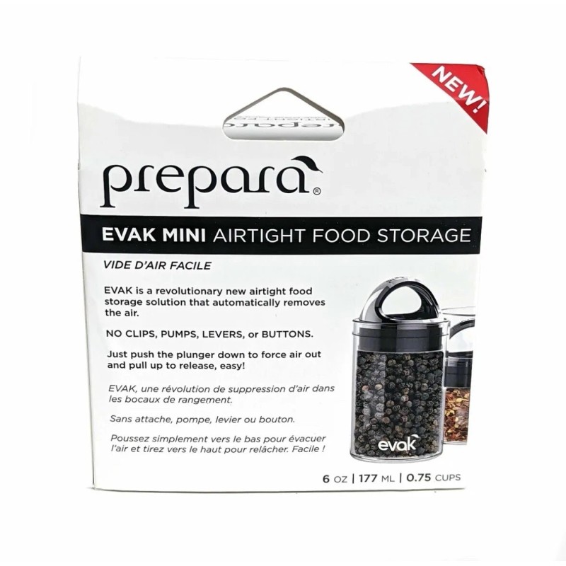 Prepara New Prepara Evak Mini Airtight Glass Food Storage 6oz