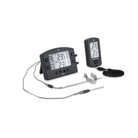 Themapen Smoke Wireless BBQ Thermometer for Smoker, Grill, Oven and Kitchen with 2 Channels, Backlit Display, Max/Min & High/Low Alarms. Perfect for barbeque meat and pit