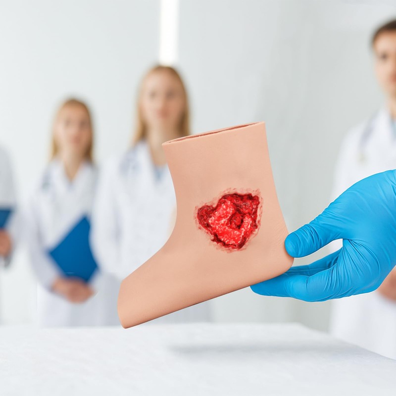 GSW Ankle Simulation Sleeves Kit, Wound Packing Trainer for Educational