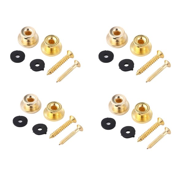 8sets Replacement Guitar Strap Button Metal Guitar Strap End Pins