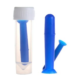 Fansoftiks 2Pcs Blue Silicone Contact Lenses Small Suction Cups Stick Inserter Remover Contact Lens Cases Accessories, Handy Safe and Easy to Use, Travel Size