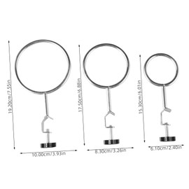 CHILDWEET 3pcs Laboratory Retort Ring Clamps Versatile Lab Stand Accessories for Secure Support of Beakers Flasks Easy to Use Chemical Experiment Equipment