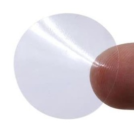 Sealing Sealing Seals, Transparent, 192 Sheets, 0.8 inches (2 cm), 0.8 inches (20 mm), Round Shape, 288 Sheets, 96 Sheets x 3 Sheets