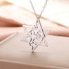 EUEAVAN Jewish Prayer Shema Yisrael Necklace for Women Two-Tone Star