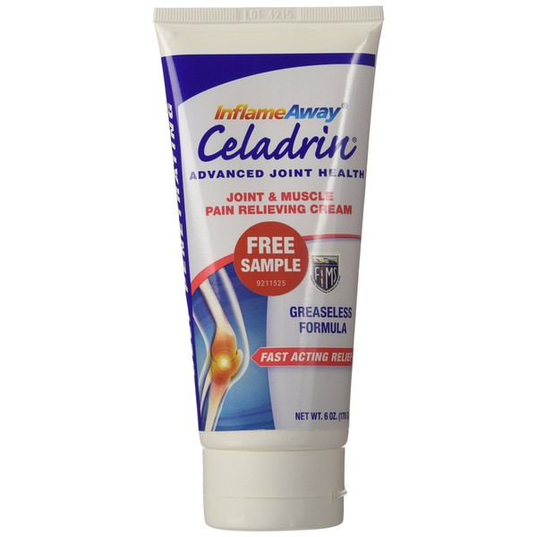 Celadrin Advanced Joint Health Cream 2 Tubes Included 6 Ounces Each Total 12 oz Included InflameAway Joint & Muscle Pain Relieving