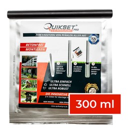 Quikset Pro 2-K Chemical Dowel 300 ml for Natural Ground Fence Post Fence Post Post Dowel Post Dowel Pillar Set without Concrete