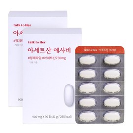 Talk To Her Acetic Acid Asabi Apple Cider Vinegar, 2 boxes, 90 tablets / 톡투허 아세트산 애사비 애플사이다비니거, 2박스, 90정