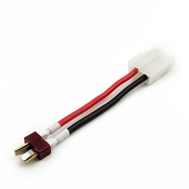 L-faster 2pcs 6.3mm Female Socket Terminal Convert to Deans T Plug Connector Adapter with 10CM Cable Wire for Battery (2pcs T Plug)