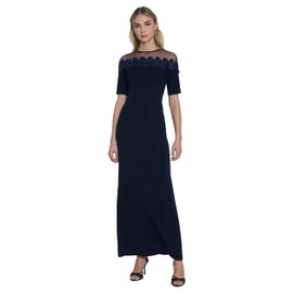 Maggy London Lace Evening Weddings, Birthdays, and Occasions-Formal Dresses for Women, Twilight Navy