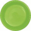 Small 7" Plastic Disposable Plates -Vibrant Solid Colors Appetizer Dessert