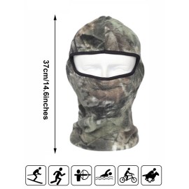 Unbranded Winter Balaclava Neck Warm Windproof Fleece Ski Full Face Mask for Cold Weather - Camo Fleece Balaclava