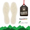 2 Pairs of Real Lambswool Insoles with Aluminium Layer, Natural,