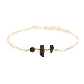 Lava Beaded Chain Bracelet in 14k Gold Fill