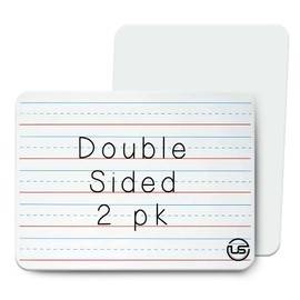 Small White Dry Erase Board for Kids 2pk.| Double Sided Lapboard Mini Ideal Dry Erase Board Perfect for Homeschool Supplies, Office, Classroom