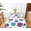 Summer Floral Tablecloth 54x72 Inch, Purple Flower Table Cloth, Rectangle