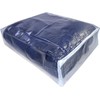 Clear Vinyl Zippered Blanket Storage Bags 15x18x5 Inch set of