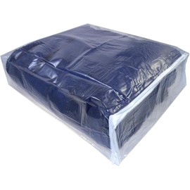 Clear Vinyl Zippered Blanket Storage Bags 15x18x5 Inch set of 5
