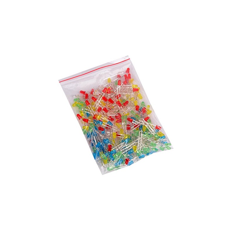 Youmile 250 Pack (5 Colors x 50 Packs) 3mm LED