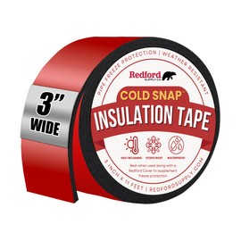 3 Inch Pipe Insulation Tape - Weather Resistant Water Pipe Wrap Tape - Outdoor Water Pipe Insulation Wrap, Insulation Tape for Water Pipes, Pipe Wrap Insulation, Foam Pipe Insulation (3 in x 11 ft)