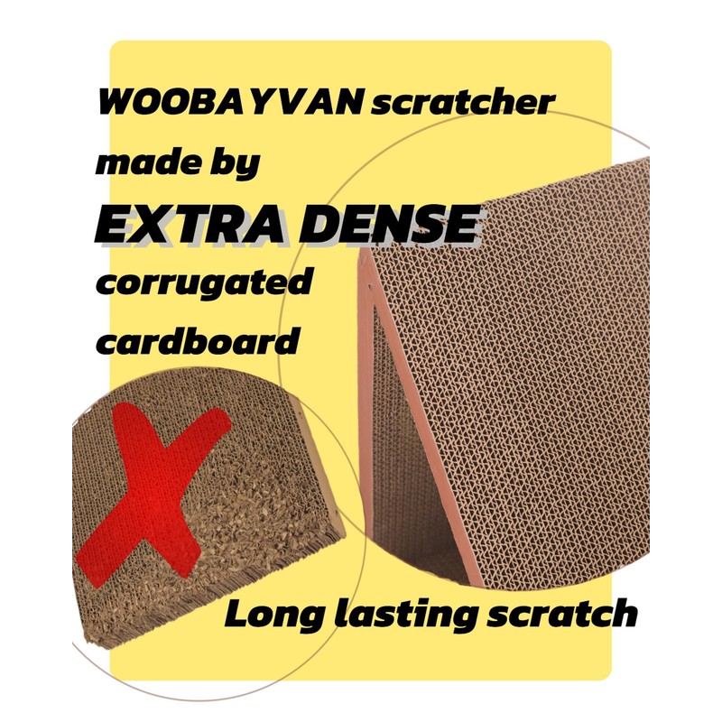 WooBayVan Cat Scratching Board - Foldable - Triangle