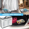Clear Clothes Storage Bag with Zipper - 6Pcs Foldable Clothes