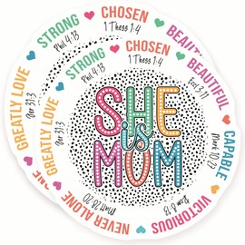 Mom Magnets - Inspirational - Christian Magnet - 2 Pack - 5" Wide Design - Sticks to Fridges, Lockers, Toolboxes & More - Made in USA - AQM1682