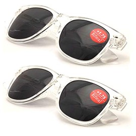 V.W.E. Clear Bifocal Outdoor Reading Sunglasses - Comfortable Stylish Simple Readers (2 Pair, +2.75)