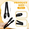 30 Pack 9 Inch Black Plastic Serving Tongs Durable Disposable