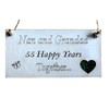 Nan and Grandad Grandparents Anniversary Gift Plaque Gift 55 Years