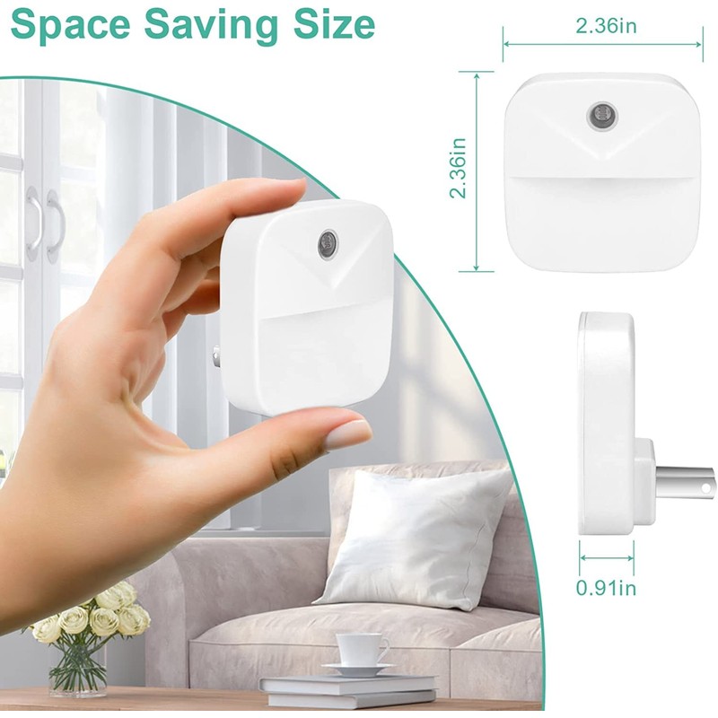 6 Pack Night Light Plug in, LED Nightlights Smart Dusk