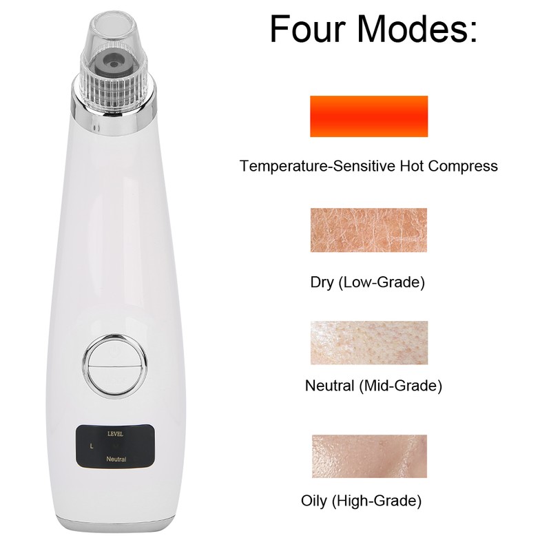 5V1 Electric Blackhead Removal Machine Adjustable Suction Modes Pore CleanerSilver