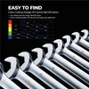 toolant Max Grip 15pcs Professional Metric Combination Wrench Set with