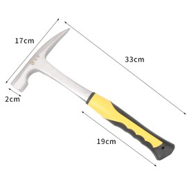 Geological Hammer with Shock Absorbing Handle, 31 Oz Big Pointed Tip Hammer with PU for Geological Exploration(point head)