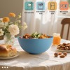 Wrova Wheat Straw Salad Bowls for Kitchen set of 6,Anti-Scald
