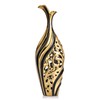 LCCCK Ceramic Modern VASE, 19.6 inches Tall, Black Gold, Ideal