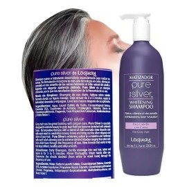 Shampoo Pure Silver Matizado Canas Anti Amarillo 1ltr Loquay