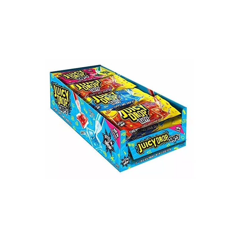 Bazooka Juicy Drop Taffy, 2.36 Ounce (Pack of 16)